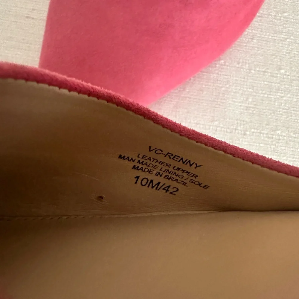 Vince Camuto Renny Geranium Pink Suede Pointed Toe D’orsay Pumps Women’s 10M - Picture 10 of 13